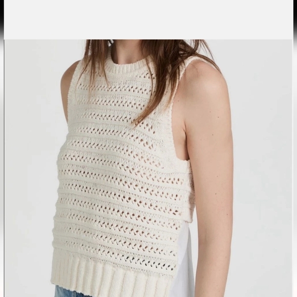 Veronica Beard Sade Ivory Sleeveless Knit Tank - Picture 5 of 12